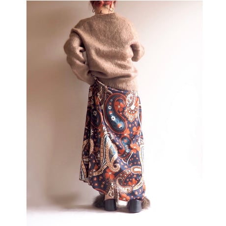 60〜70s made in Italy wool fuzzy sweater