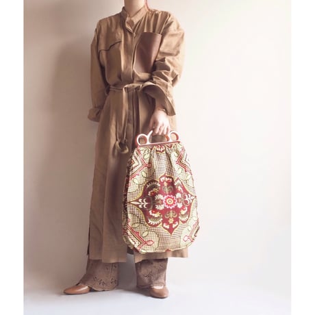 vintage floral tapestry design bag
