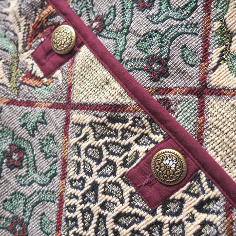 "BLAIR" floral pattern tapestry jacket