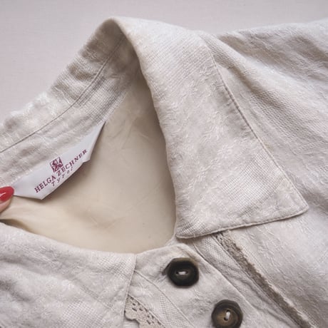 vintage folk linen sleeveless maxi dress