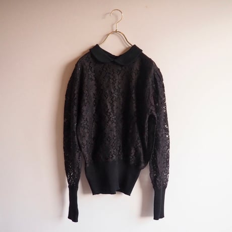 〜70s lace beaded design sweater
