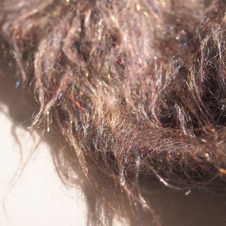 vintage fuzzy metallic sweater