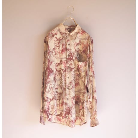 vintage abstract print blouse
