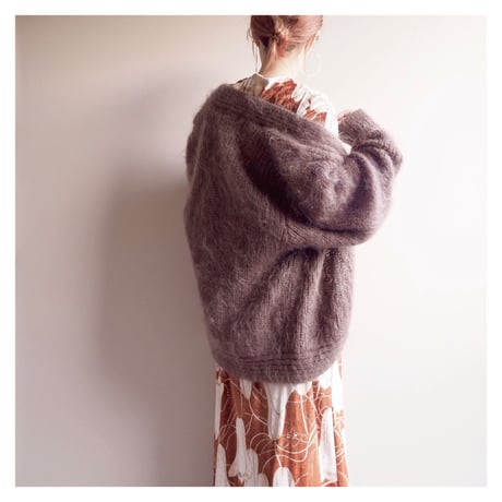 vintage brown mohair cardigan