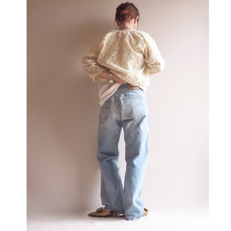 60〜70s floral cropped cardigan