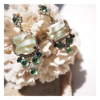 vintage czech rhinestone earrings