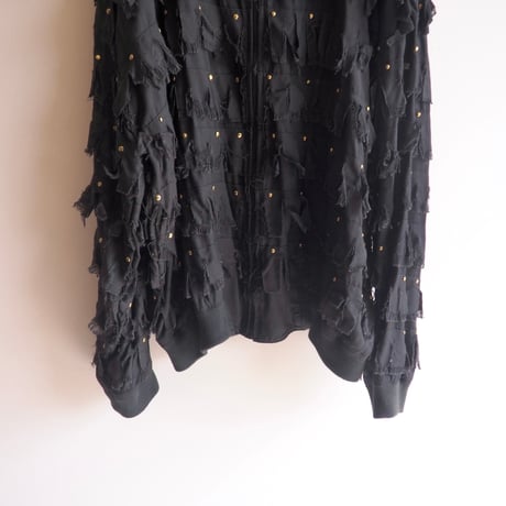 "KAKTUS" studs fringe blouson
