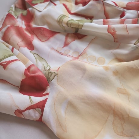 vintage oversized abstract sheer blouse