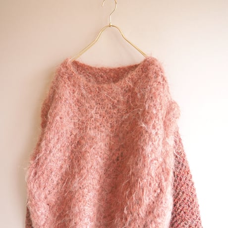 vintage hand knit mohair design sweater