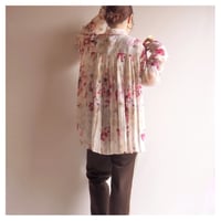 "CHAPS" semi sheer floral blouse