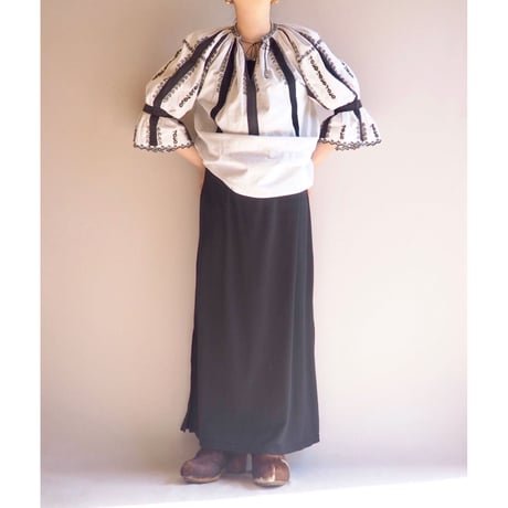 vintage romanian embroidered blouse