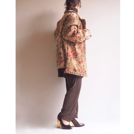 "Sag Harbor" floral tapestry jacket