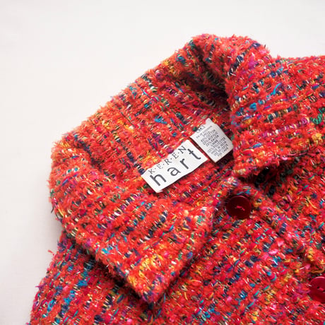 "Karen Hart" multi color tweed jacket