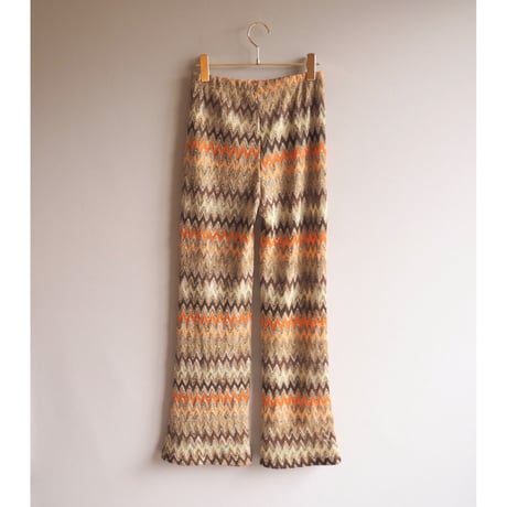 made in Italy metallic knit flare pants