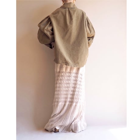 vintage balloon sleeve folk blouse