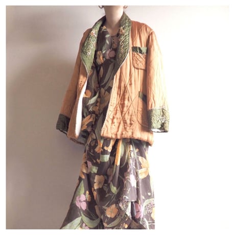 60〜70s chinese embroidered quilt jacket