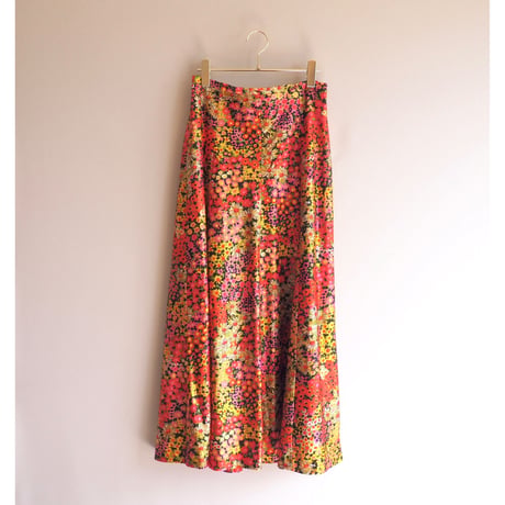 70s floral maxi skirt