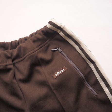 80s "Adidas" brown × beige track pants