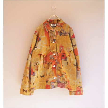 "CHICO's DESIGN" landscape corduroy jacket