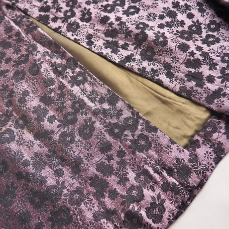 vintage floral brocade maxi skirt