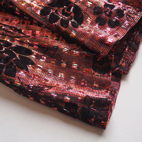 vintage metallic floral skirt
