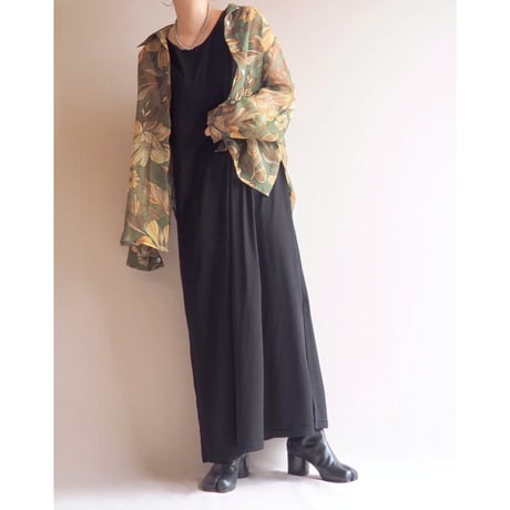 "impressions" floral print sheer blouse