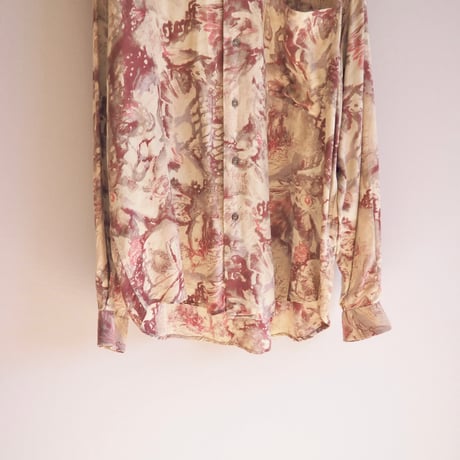 vintage abstract print blouse