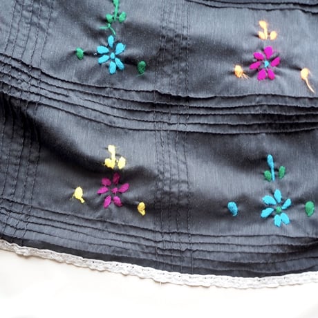 70s mexican embroidered midi dress