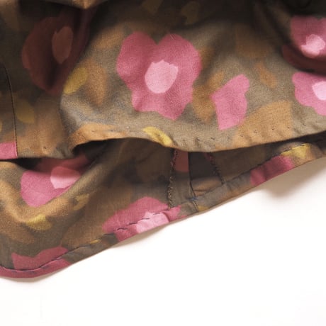 70s floral flare maxi skirt