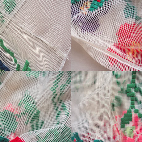 60〜70s romanian sheer embroidered blouse