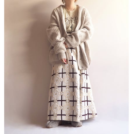 vintage oversized cable cardigan