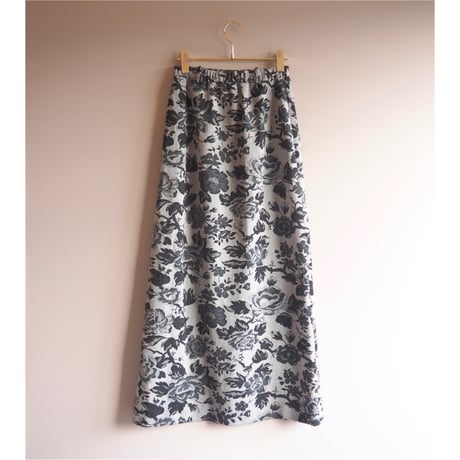 70s "Paula Brooks" floral knit maxi skirt