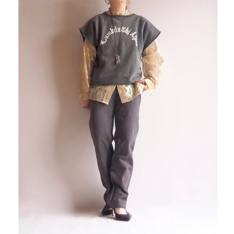 80s〜 gold lace blouse