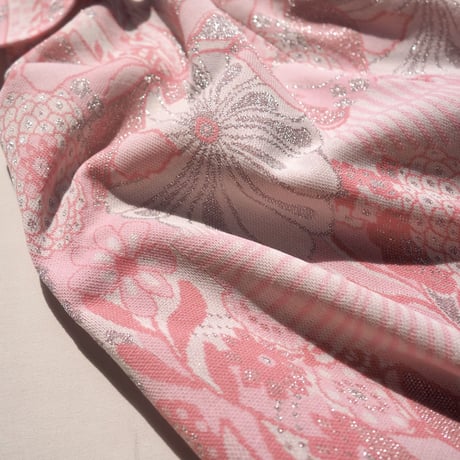70s floral metallic knit maxi dress