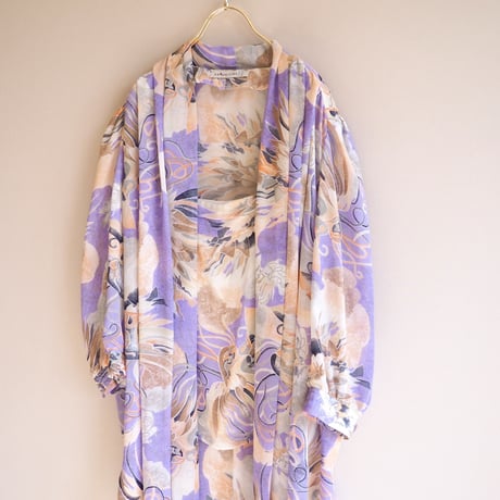 vintage "HARDOB" abstract print tops & robe
