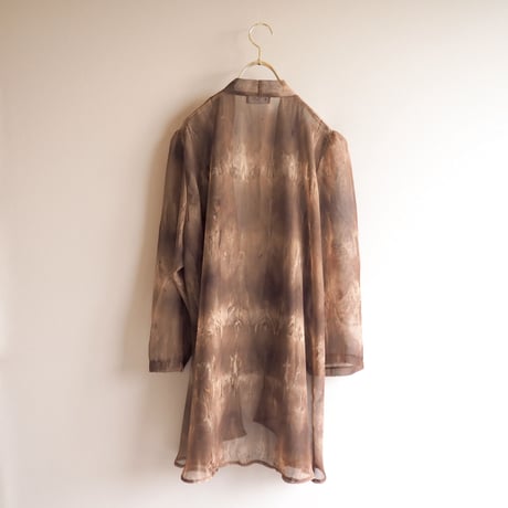 ”Re'Belle paris" brown marble sheer jacket