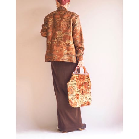 "chico's" copper brocade jacket