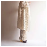 vintage no collar lace sheer robe