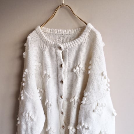 vintage popcorn oversized design cardigan