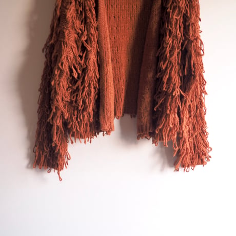 vintage loop fringe cropped cardigan