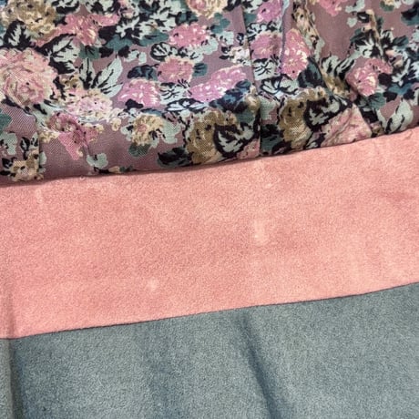 70s "Patty O'neil" floral suede maxi dress