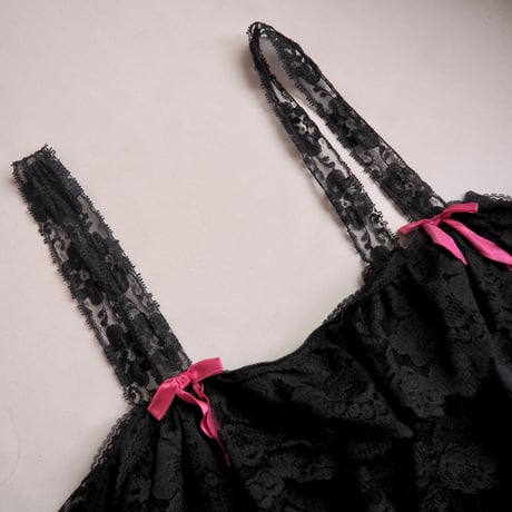60s〜 "Jeri Morton" lingerie lace ruffle dress