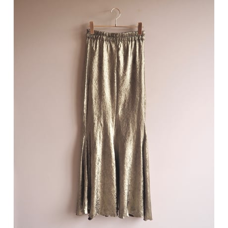 "Scarlet Roos" gold mermaid maxi skirt