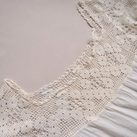 vintage crochet cotton midi dress