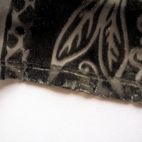 "Coldwater Creek" botanical velvet sheer blouse