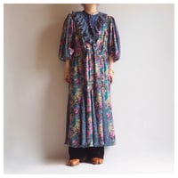80s "Diane Freis × Neiman Marcus"  dot floral special maxi dress