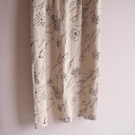 "JOHN PAUL RICHARD" floral linen sleeveless maxi dress
