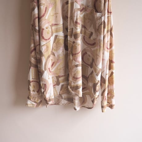 vintage abstract print blouse