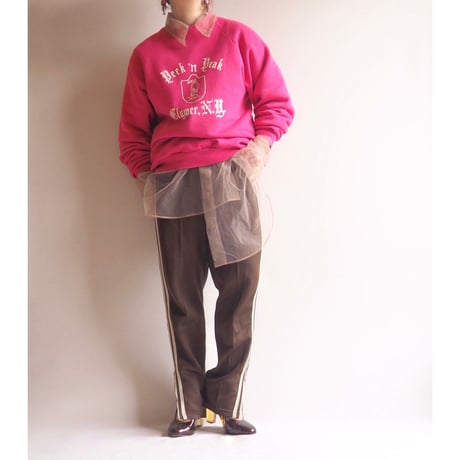 80s "JERZEES" vivid pink print sweat