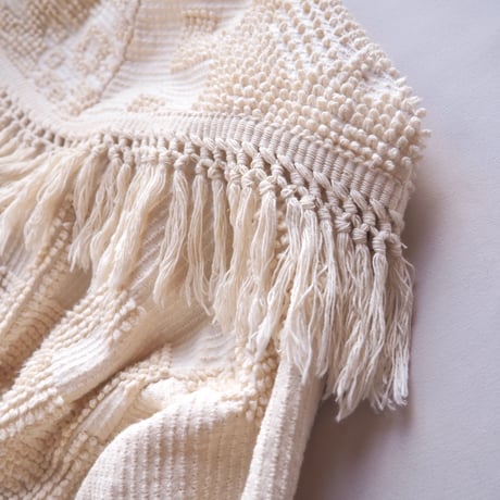 vintage big collar fringe chenille jacket